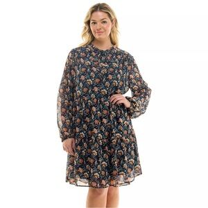Luxology Floral Long Sleeve Dress